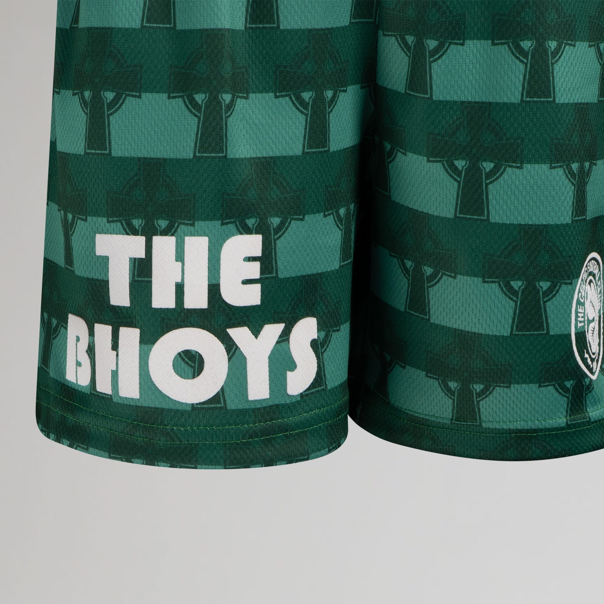 Celtic Junior Cross Print Green Shorts - Image 5