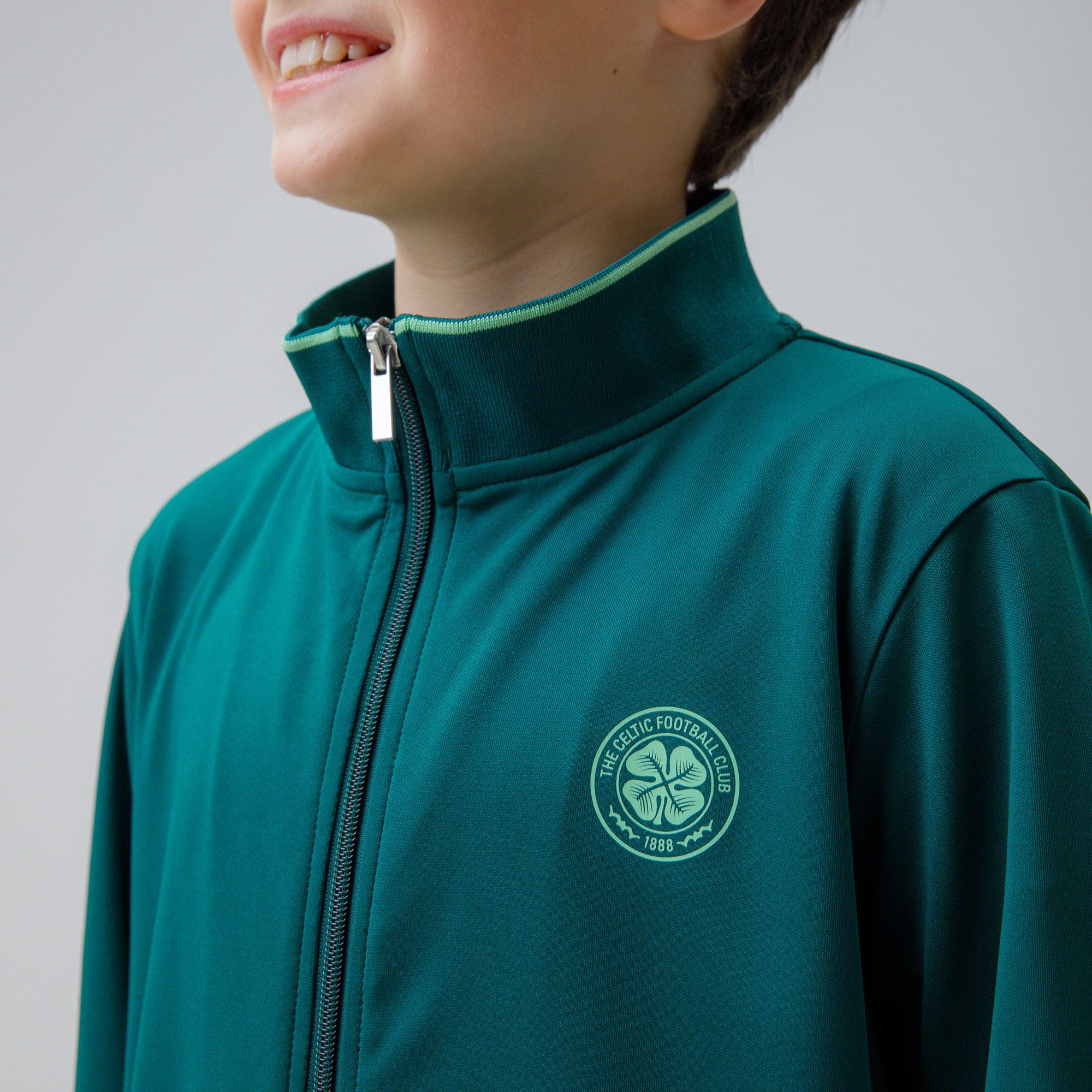 Celtic Junior Dark Green Track Jacket - Image 4