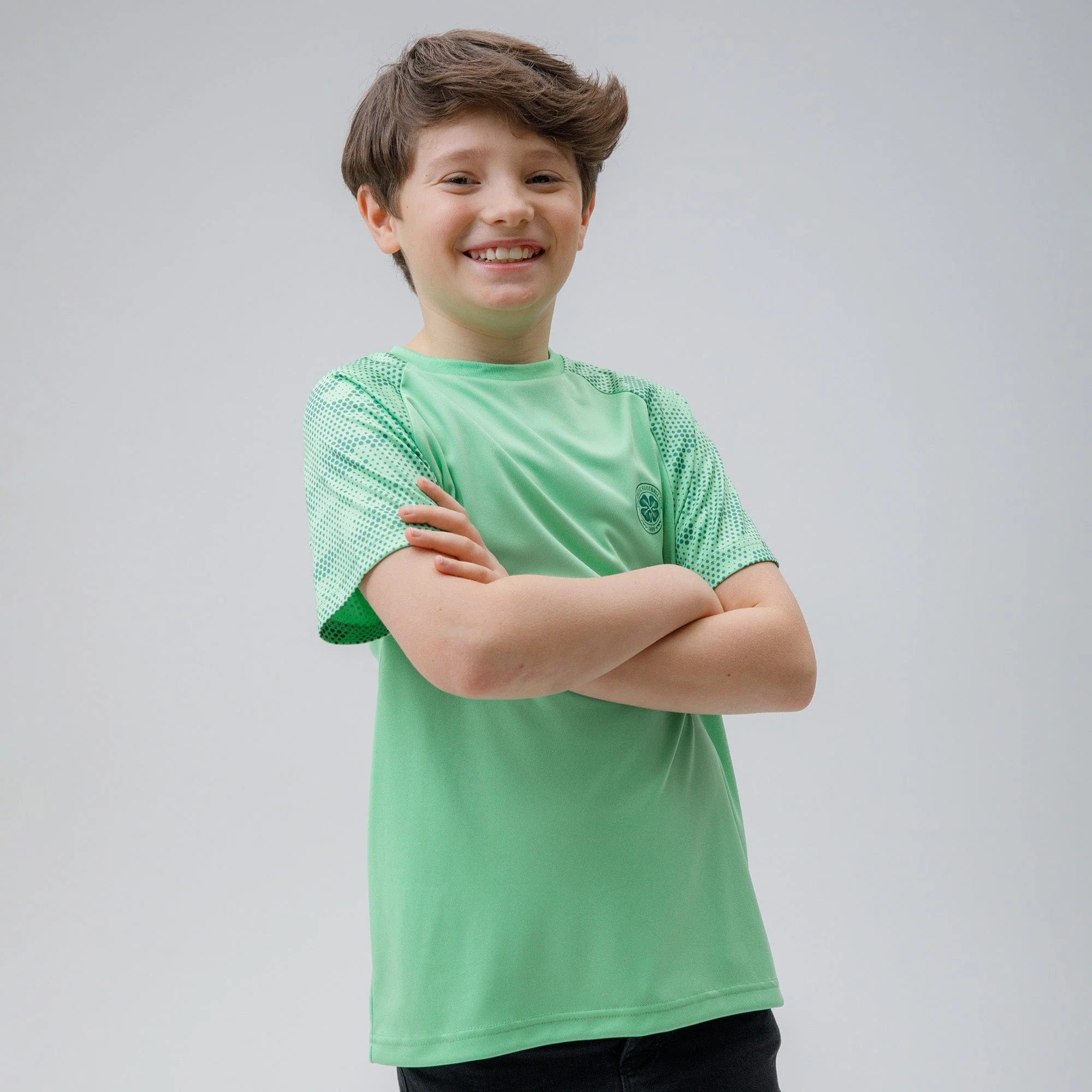 Celtic Junior Dot Print Green T-Shirt - Image 2