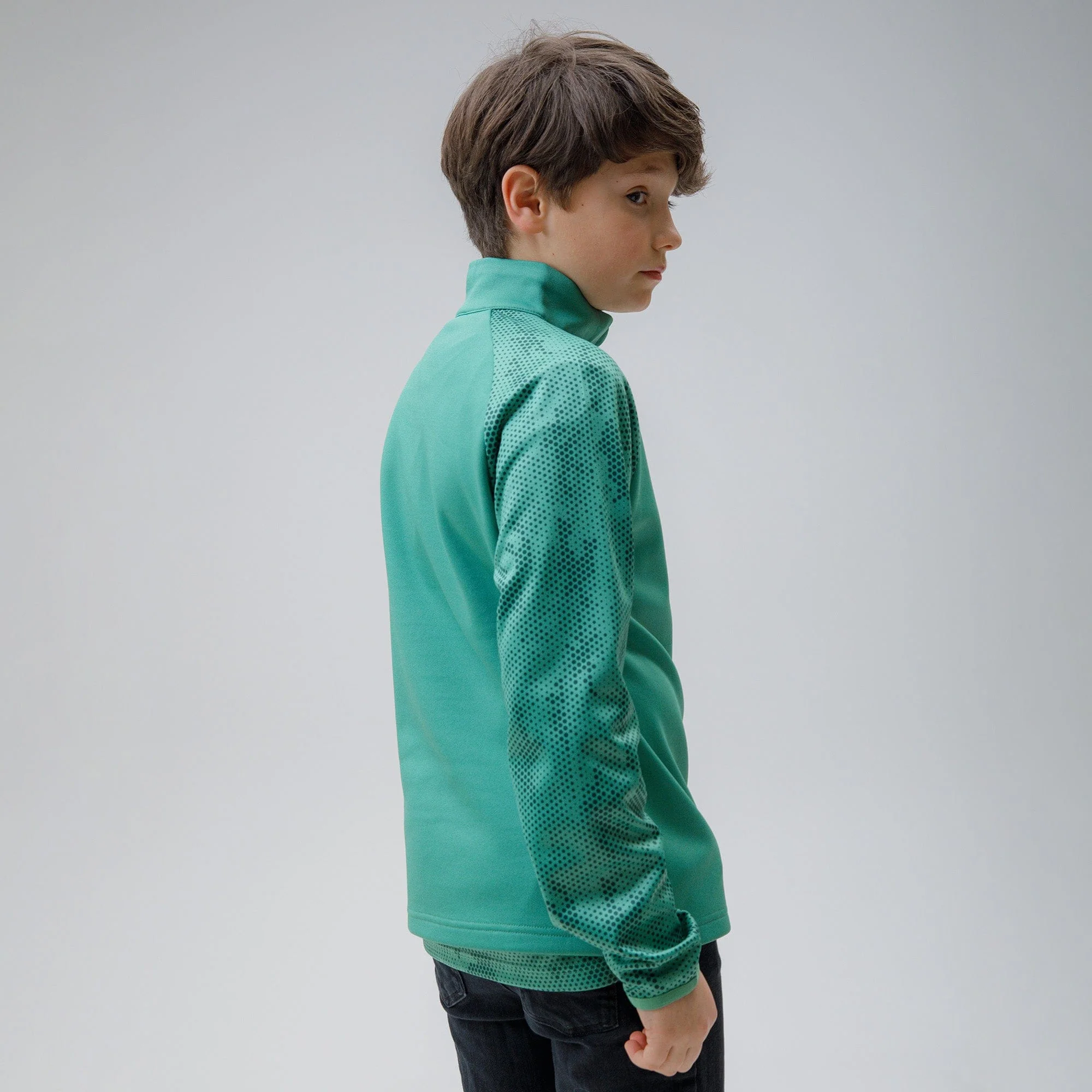 Celtic Junior Dot Print Green Quarter Zip - Image 2