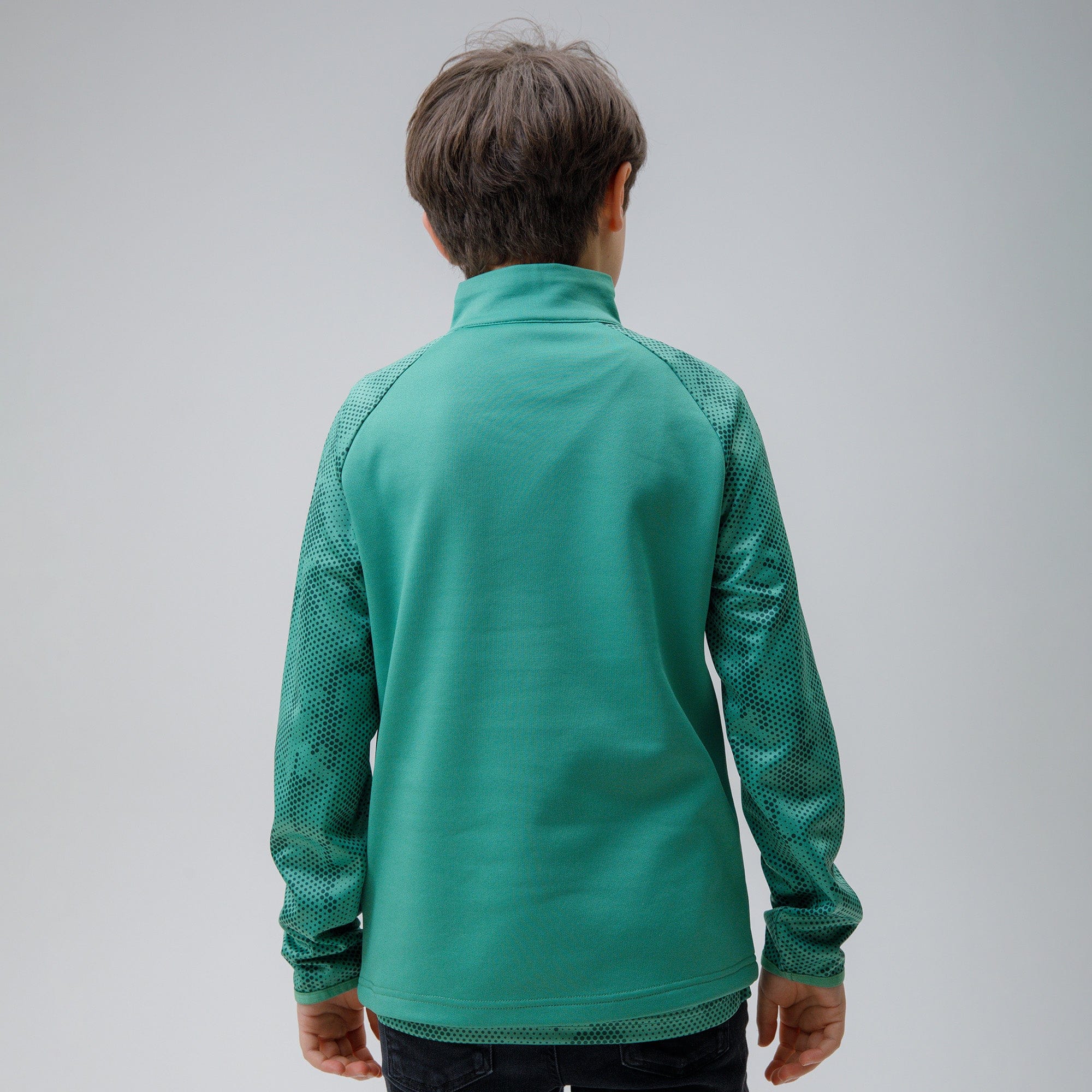 Celtic Junior Dot Print Green Quarter Zip - Image 3