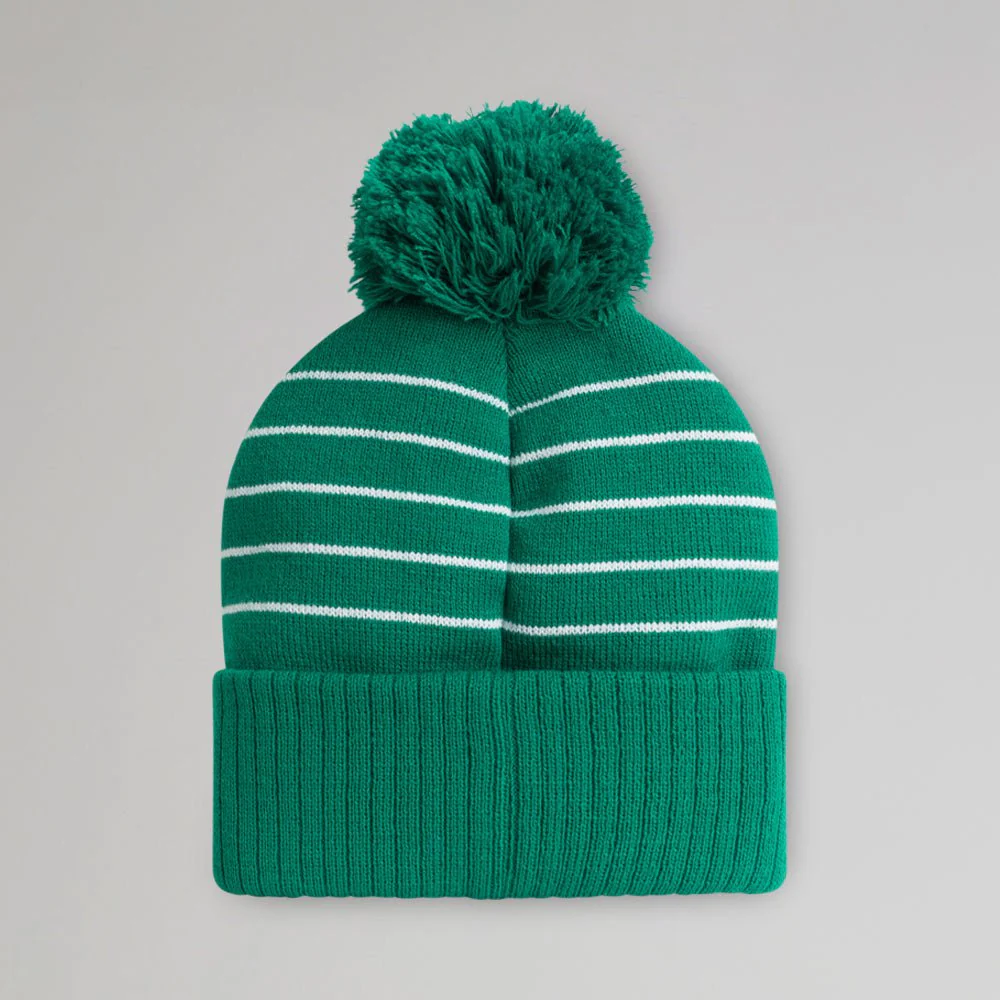 Celtic Junior Green and White Pom Pom Beanie - Image 2