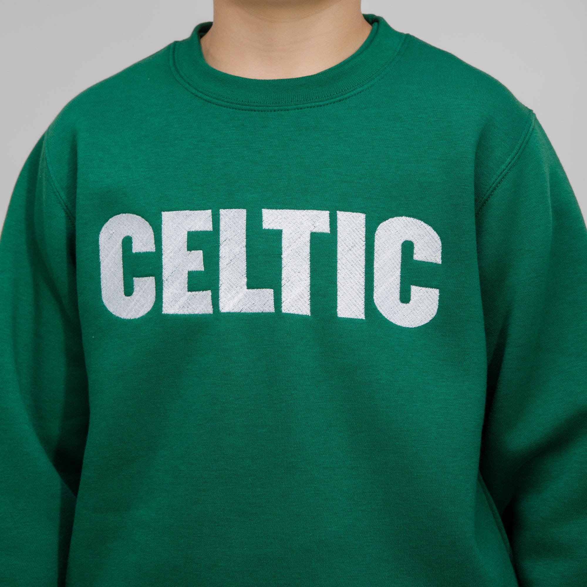 Celtic Junior Green Text Crewneck Sweatshirt - Image 4