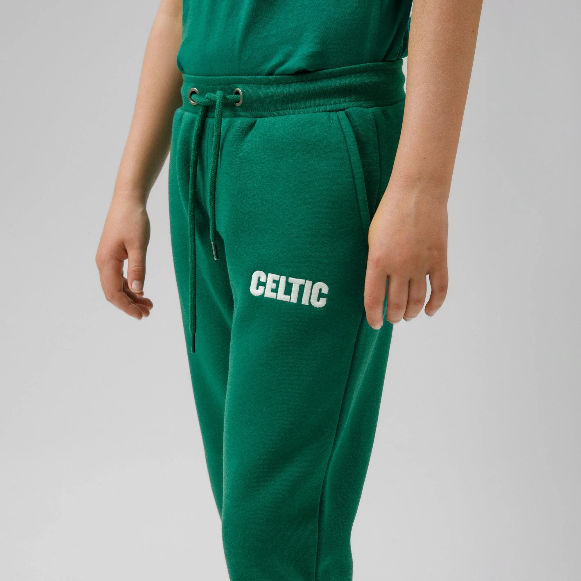 Celtic Junior Green Text Joggers - Image 4