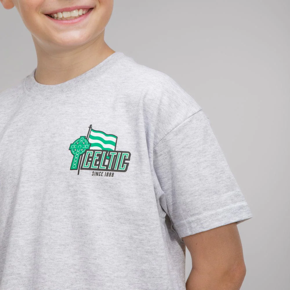 Celtic Junior Grey Flag T-Shirt - Image 4