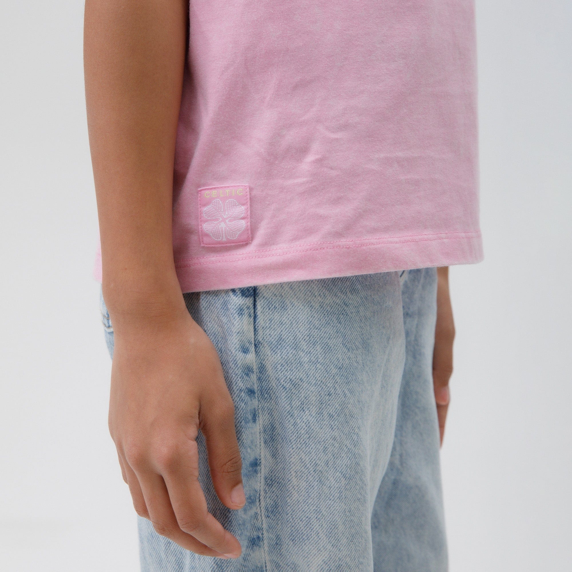 Celtic Junior Paradise Print Pink T-Shirt - Image 4