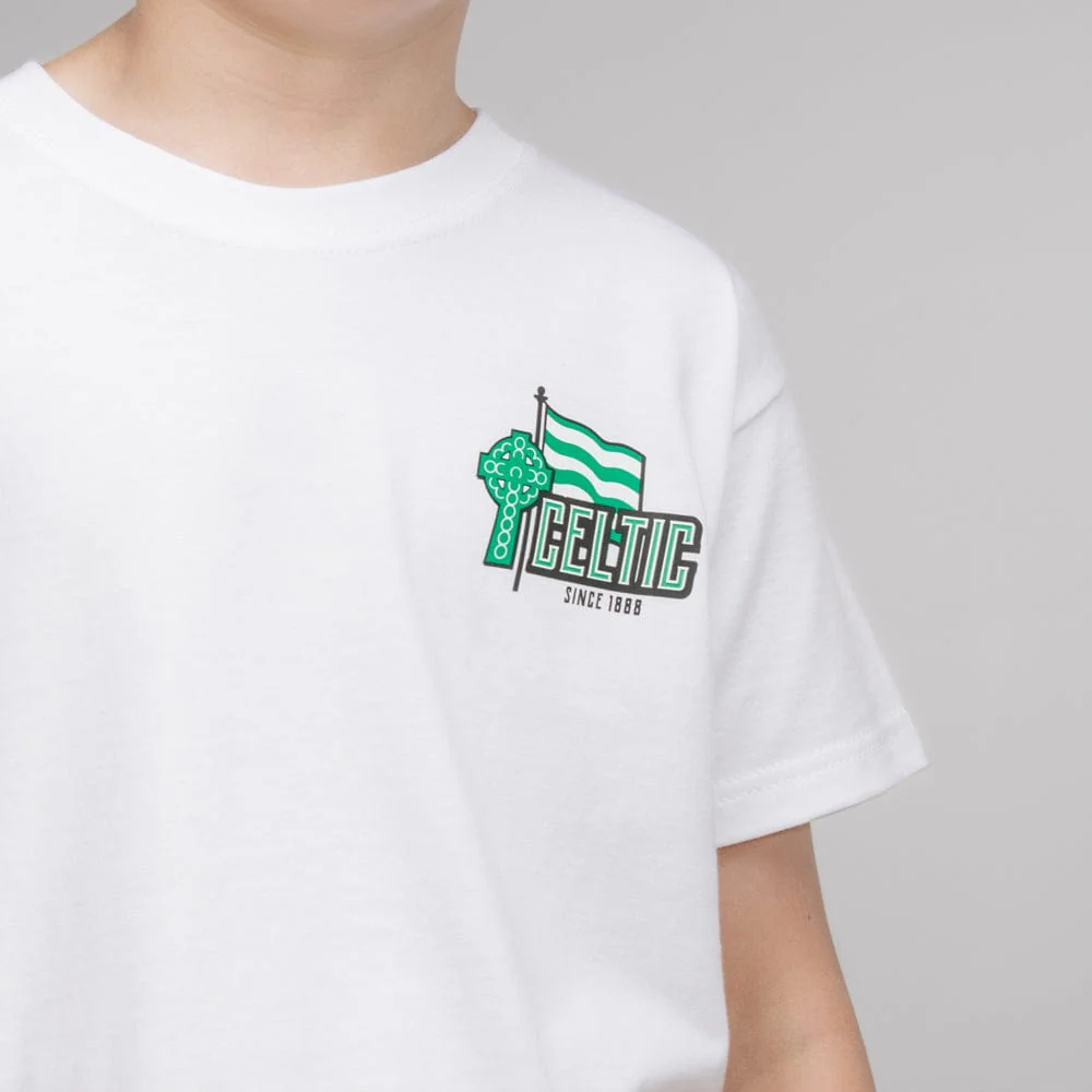 Celtic Junior White Flag T-Shirt - Image 4