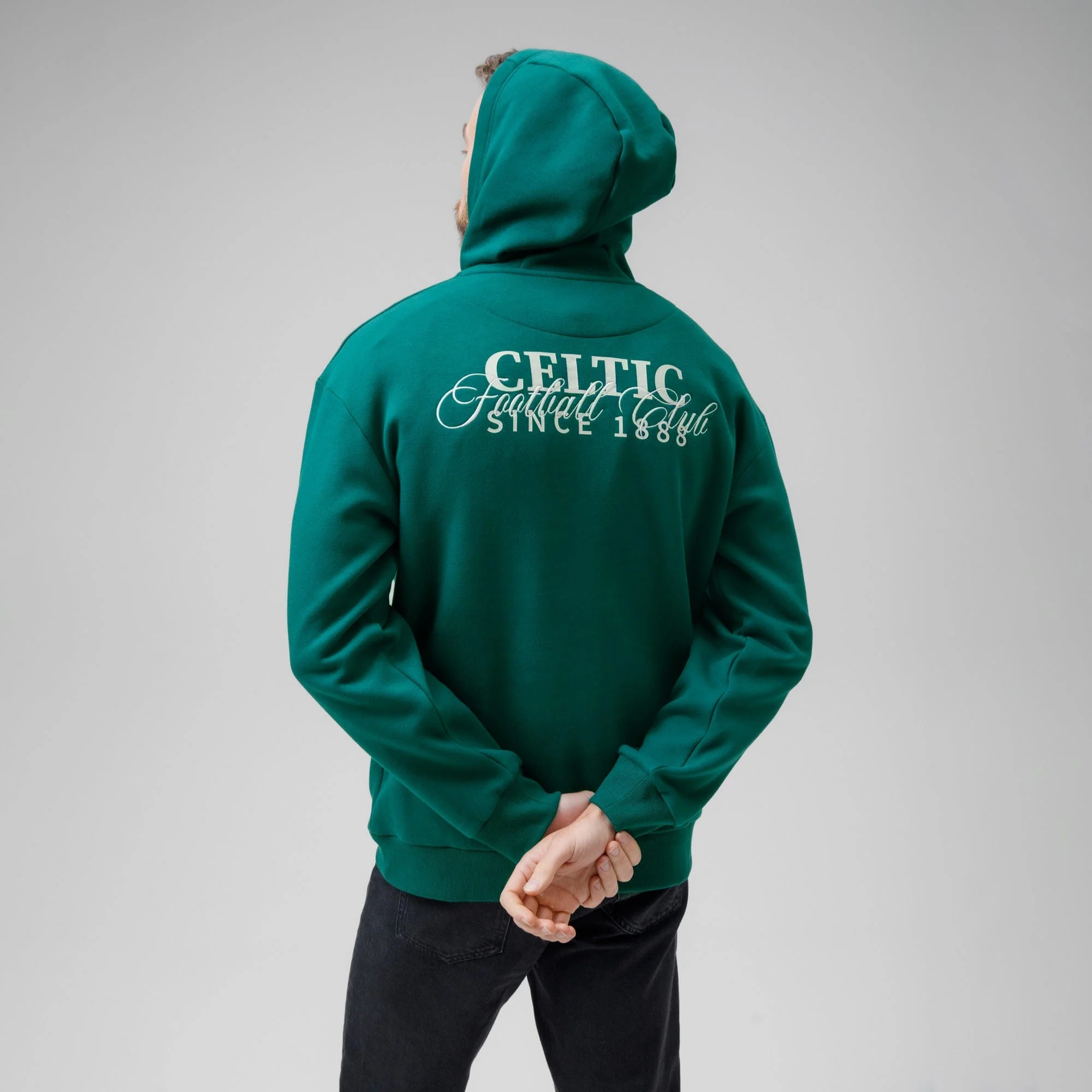 Celtic Men's Back Print Dark Green Hoodie - Image 3
