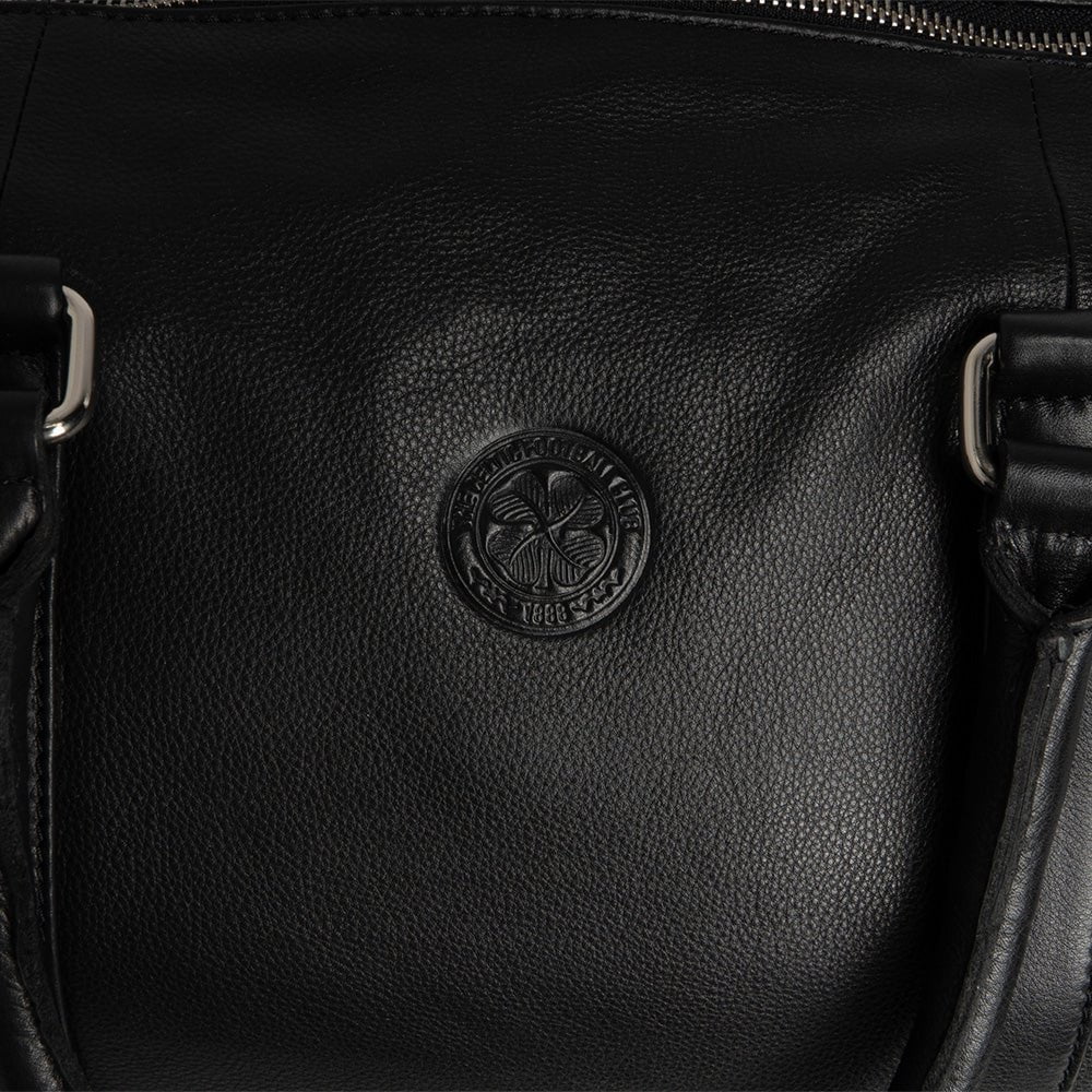 Celtic Premium Black Leather Holdall - Image 4