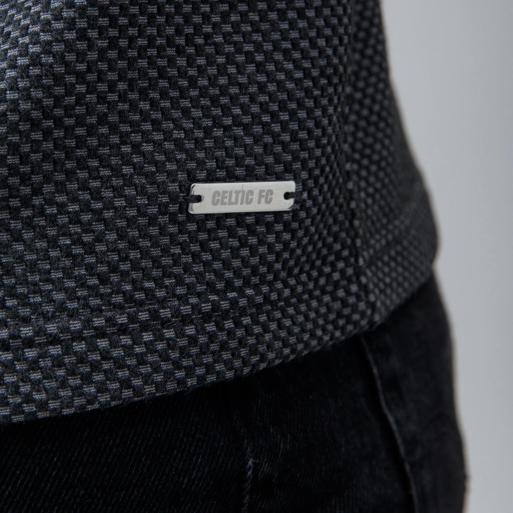 Celtic Waffle Black and Grey Zip Polo Shirt - Image 5