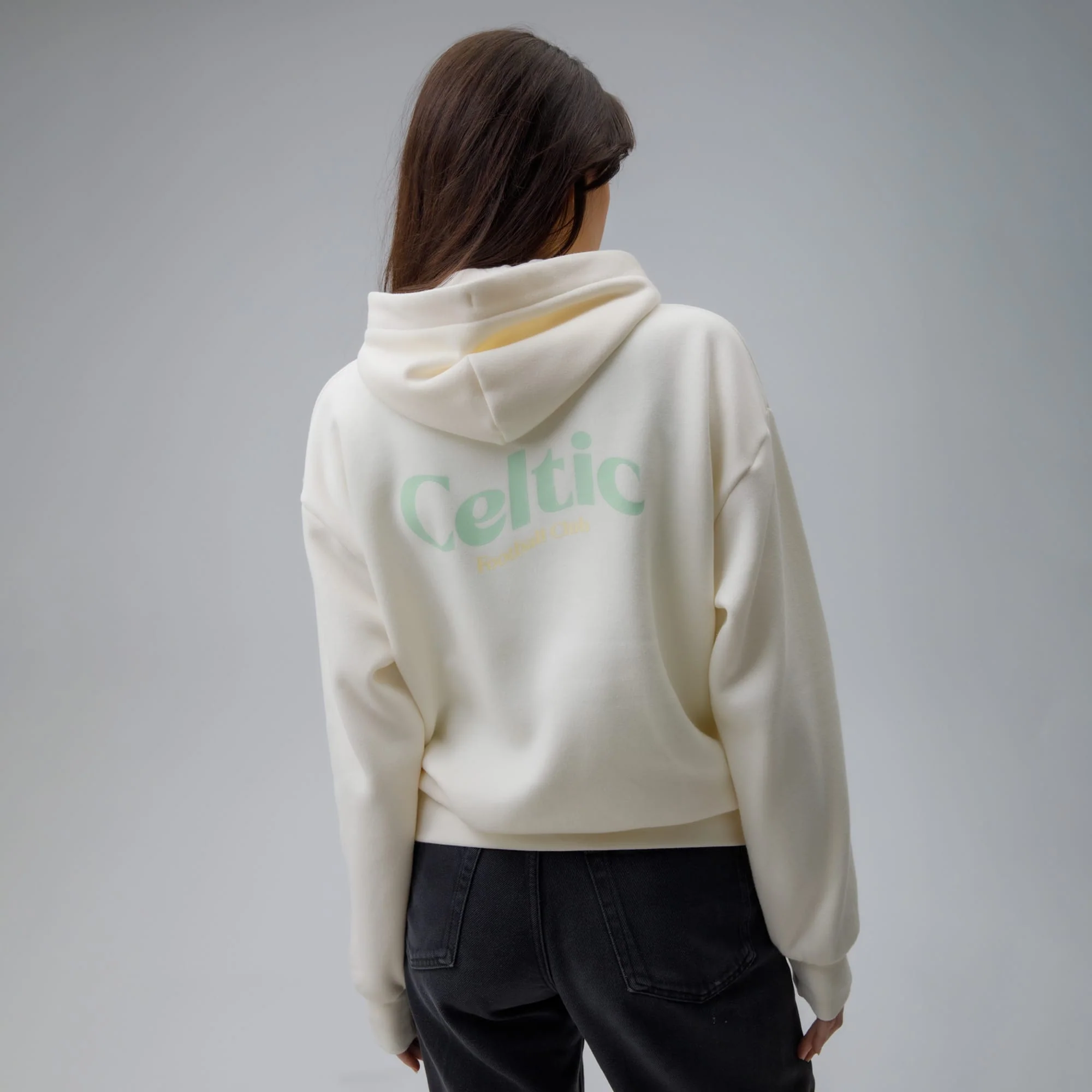 Celtic Women's Back Print Cream Hoodie - Image 3