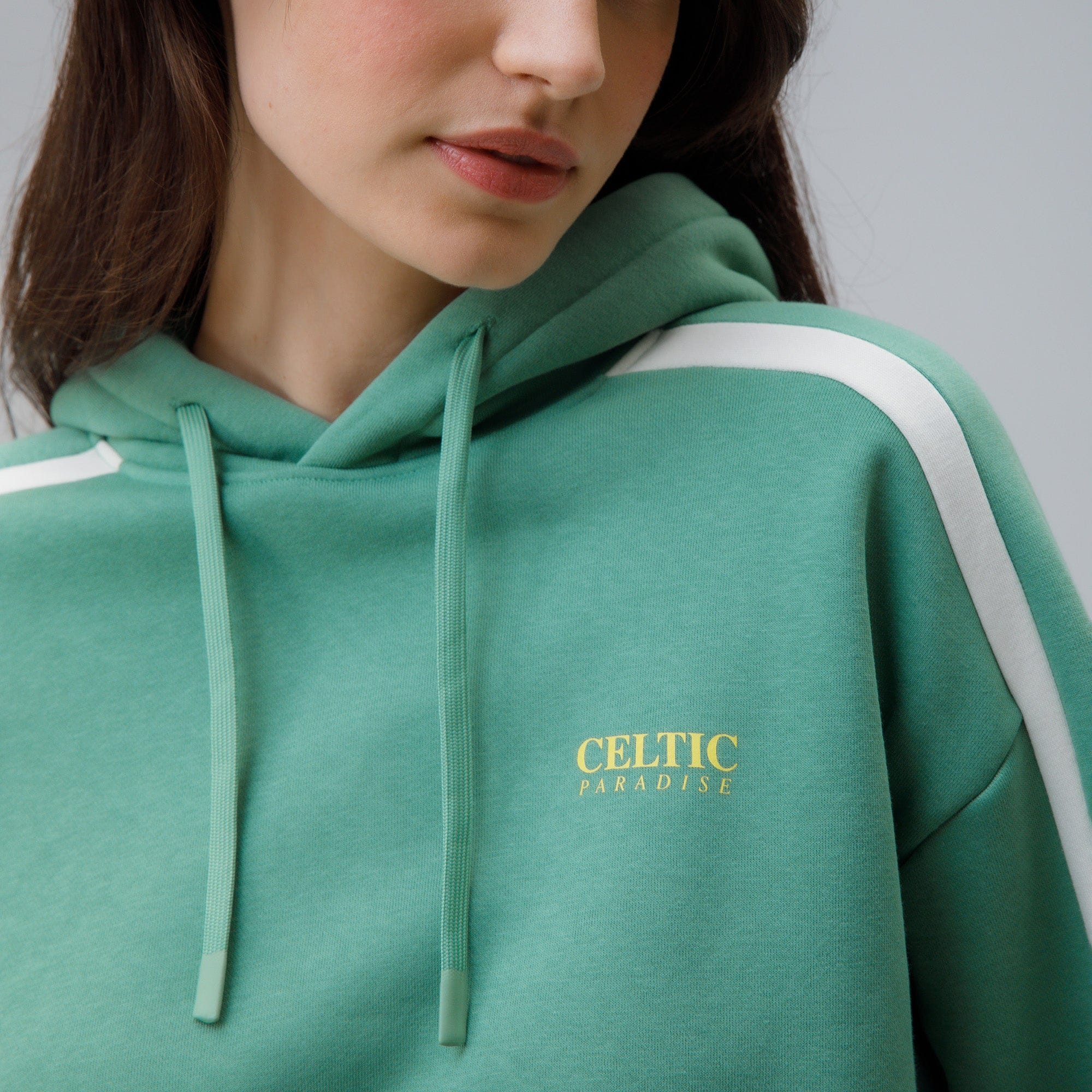 Celtic Women's Paradise Print Green Hoodie - Image 4